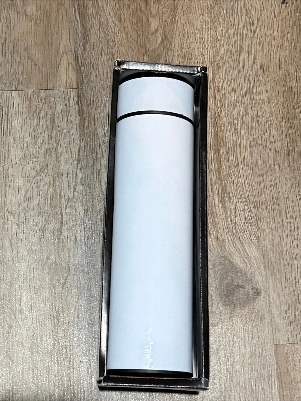 White Stainless Steel Vacuum Seal Travel Tumbler With Temperature Guage